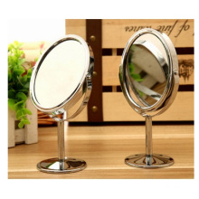 Promotional Metal Cosmetic Mirror, Toilet Glass Desktop Rotating Mirror 1: 2 Magnifying